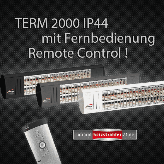 infrarotheizstrahler term2000 ip44 remote control