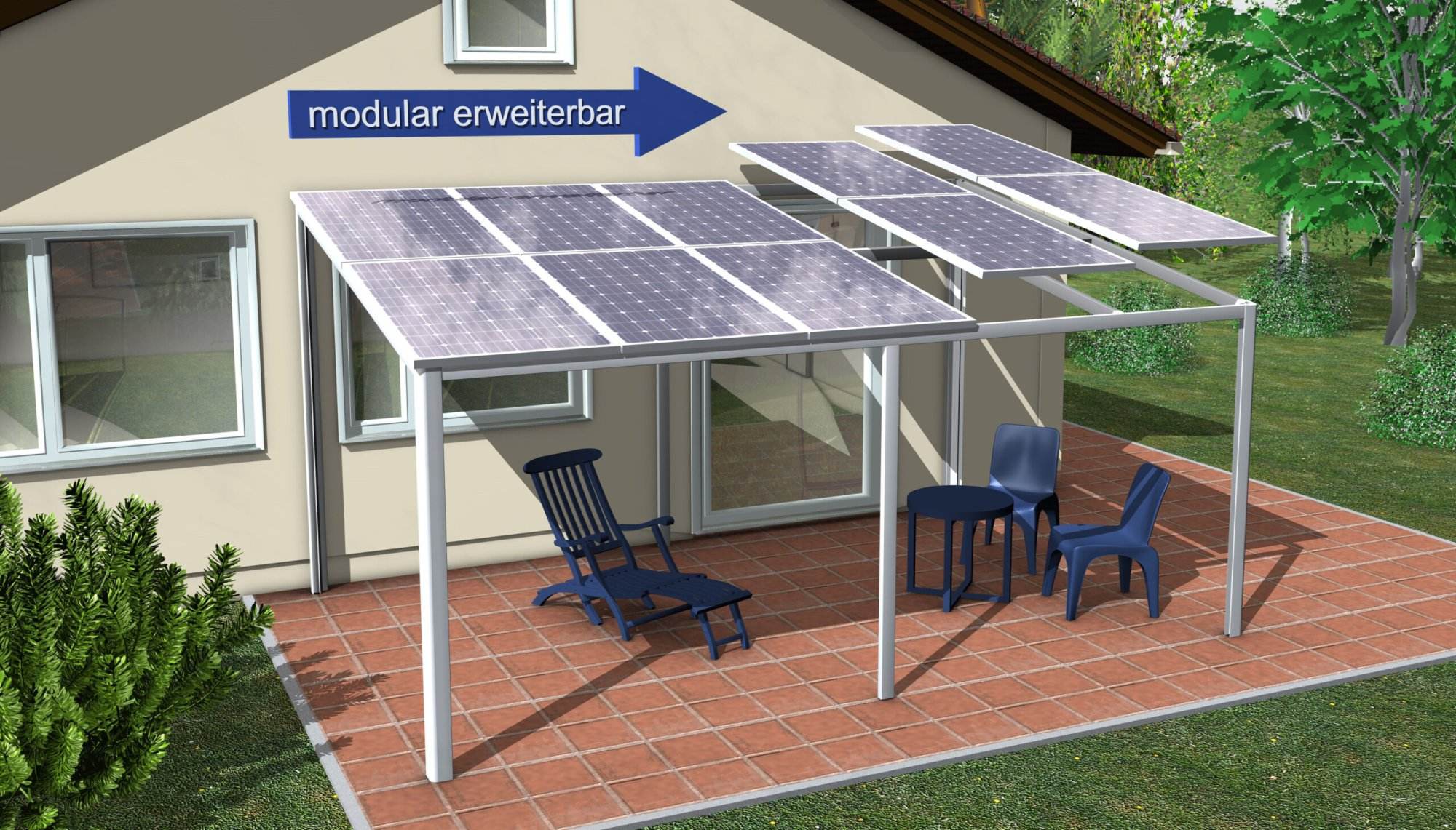 Lieferumfang: Haus mit Solarterrasse von RAABoTherm